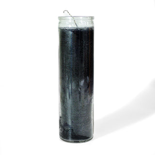 Black seven day ritual jar candle for protection, banishing negative energy and endings.