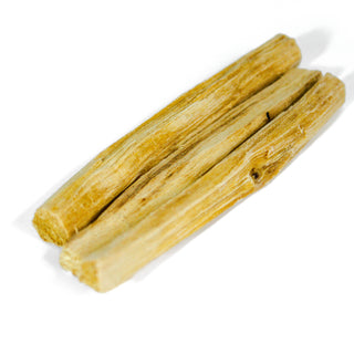 Three sticks of palo santo, each about three inches, shown together on a white background.