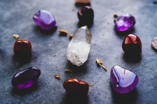 Healing crystals and tumbled stones