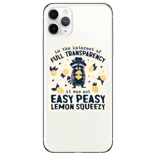Easy Peasy Lemon Squeezy Raccoon Vinyl Sticker