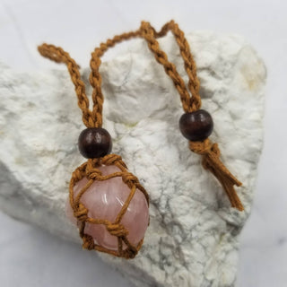 Woven Cage Crystal Necklace | Interchangeable Stone Holder