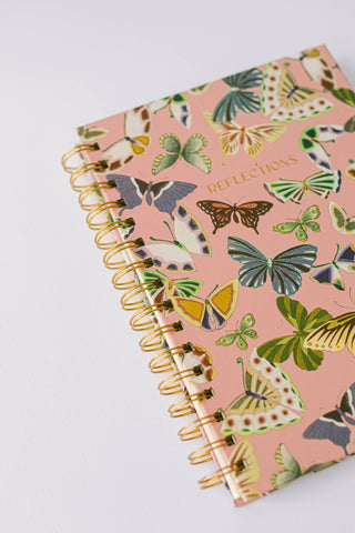 Butterfly Reflections Spiral Notebook | Lined Journal