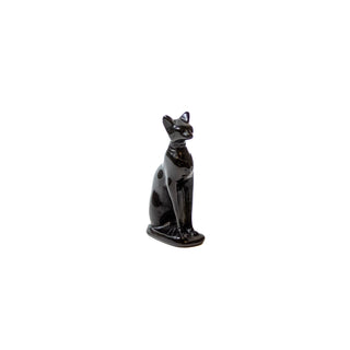 Obsidian Crystal Egyptian Cat Statue (4")
