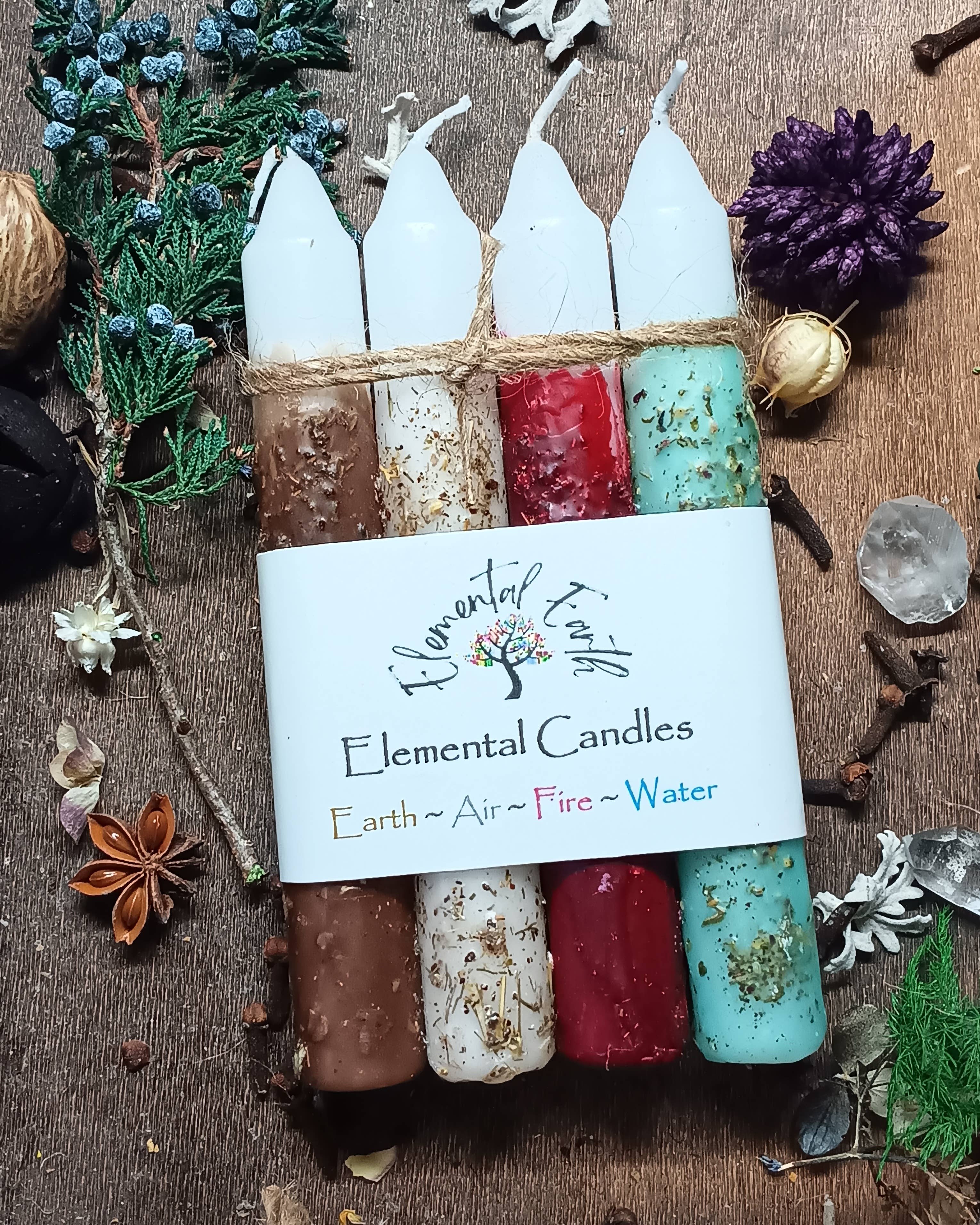 Elemental Ritual Candles Elemental Ritual Candle Set Earth Air Fire Water Candles – The Ninth House