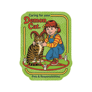 Caring for Your Demon Cat Sticker