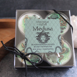 Moondust and Raven Ritual Tea Light Candle Set