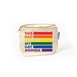 My Gay Agenda Canvas Zipper Pouch for Pride Essentials & Everyday Carry