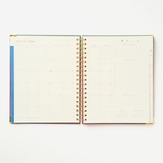 2027 Sneaky Cat Bookshelf 17-Month Large Spiral Planner