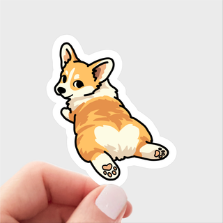 Cheeky Corgi Vinyl Sticker