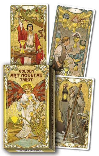 Golden Art Nouveau Tarot by Giulia Francesca Massaglia | Gold Foil Deck
