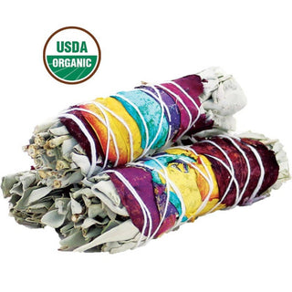 Rainbow Rose Floral Sage Bundle for Love and Energy Clearing
