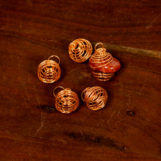 Spring Cage for Crystals and Trinkets | Silver or Copper