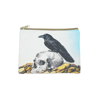 The Raven & Skull Ritual Tool Bag | Zippered Tarot & Crystal Pouch