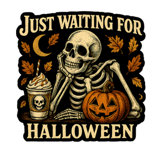 Waiting For Halloween Vinyl Sticker