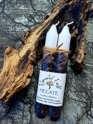 Hecate Dressed Ritual Candle for Protection and Crossroads Guidance