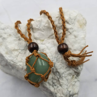 Woven Cage Crystal Necklace | Interchangeable Stone Holder