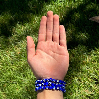 Dark Blue Evil Eye Bracelet | 8mm