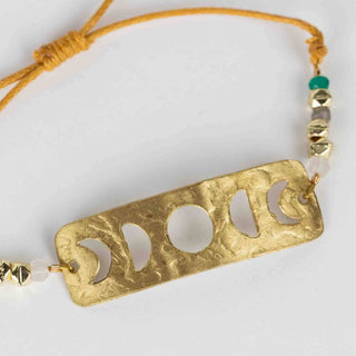 Chandrama Moon Phase Bracelet | Brass and Gemstones