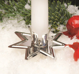 Silver Star Chime Candle Holder