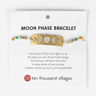 Chandrama Moon Phase Bracelet | Brass and Gemstones