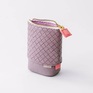 Luxe Standing Pencil Pouch | Lavender Vegan Leather