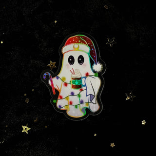 Holiday Ghost Holographic Sticker