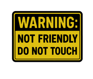 Do Not Touch Sticker