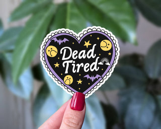 Dead Tired Vinyl Sticker