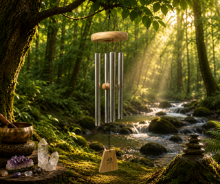 Atma Buti Silver Wind Chime | 24 Inch Meditation Chime