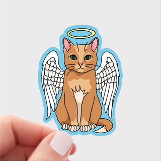 Angel Cat Vinyl Sticker