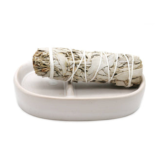 Ceramic Incense Plate for Palo Santo and Smoke Cleansing Bundles