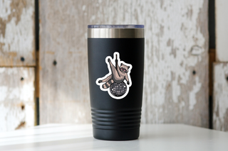 Disco Diva Raccoon Vinyl Sticker