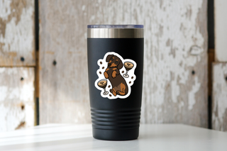 Cocktail Weiner Dachshund Vinyl Sticker