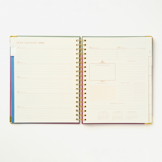 2027 Sneaky Cat Bookshelf 17-Month Large Spiral Planner