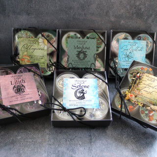 Moondust and Raven Ritual Tea Light Candle Set