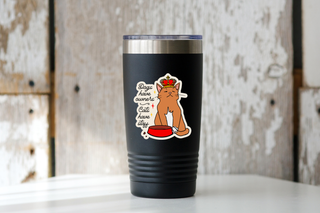 Dogs Have Owners, Cats Have Staff Vinyl Sticker