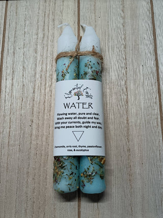 Water Dressed Intention Candles for Emotional Flow and Intuition