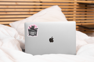 Rockin’ Raccoon Drum Set Vinyl Sticker