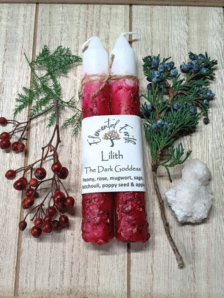 Lilith Dressed Ritual Candle for Empowerment and Dark Feminine Work