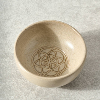 Sacred Geometry Dipping Bowl | Speckled Ceramic