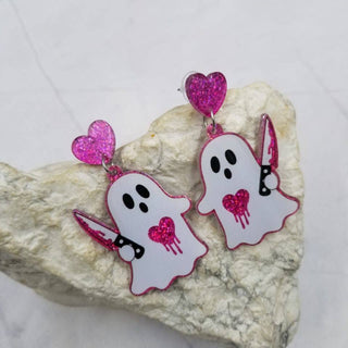 Ghouls Who Slay Together Stay Together Earrings | Killer Ghost Dangles
