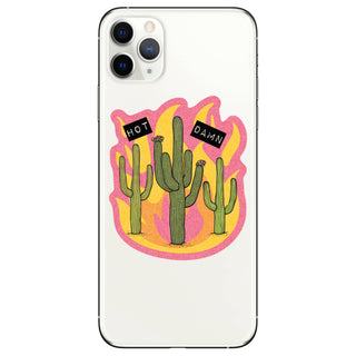 Hot Damn Saguaro Cactus Vinyl Sticker