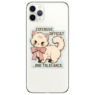 Expensive, Difficult, and Talks Back Cat Vinyl Sticker