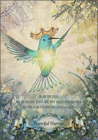 Hummingbird Wisdom Oracle Cards by Ellen Valladares Illustrated by Yasmeen Westwood for Joy and Intuitive Guidance