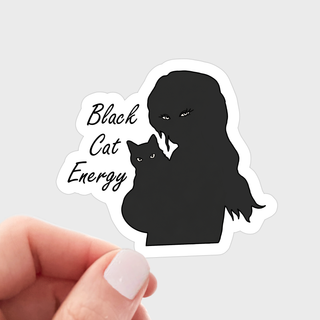 Black Cat Energy Vinyl Sticker