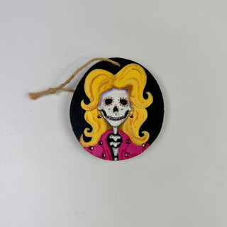 Hand-Painted Calaveras on Wood