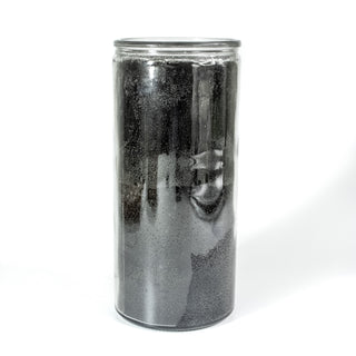 Extra large black ritual candle in glass jar