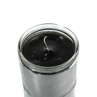 Extra large 14 day black ritual candle in glass jar