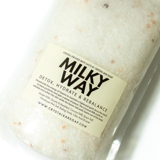 Milky Way | Detox and Rebalancing Bath Salt with Clear Quartz