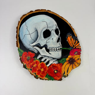 Hand-Painted Calaveras on Wood